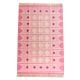 Handmade Pink Cotton Minimalist Dhurrie For Living Room